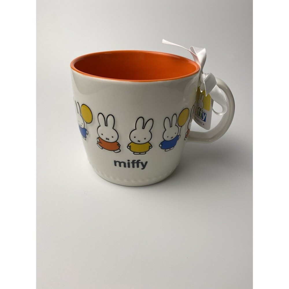 Miffy Dick Bruna Balloons Orange by Magenta Ceramic Coffee Tea Cup Mug